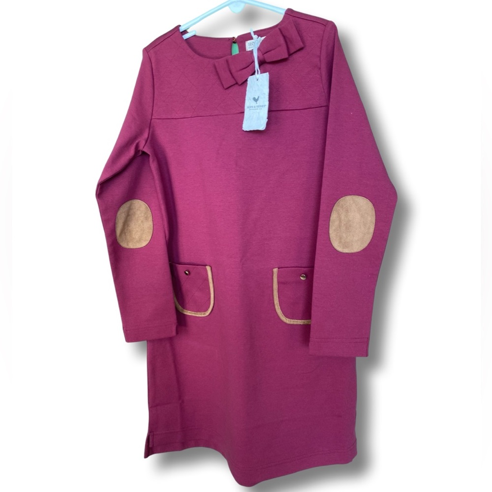Hope & Henry Girls' Long Sleeve Dress Size 8 Brand New